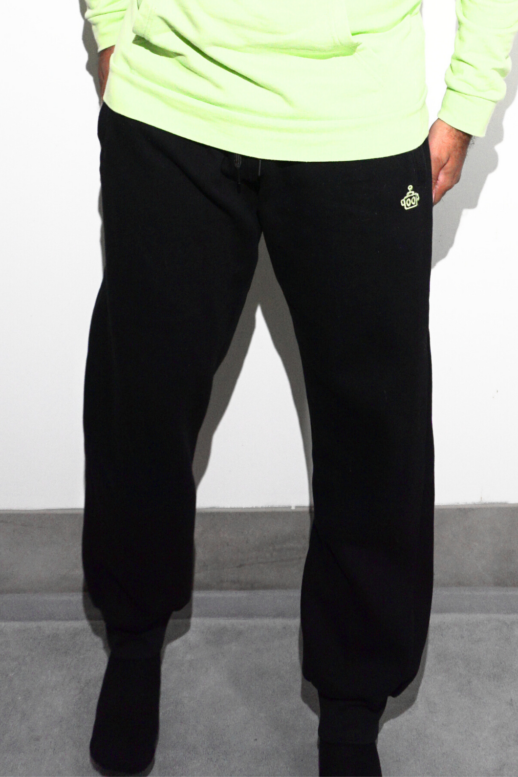 Multipurpose Logo Trackies - Jet Black / Opaline green