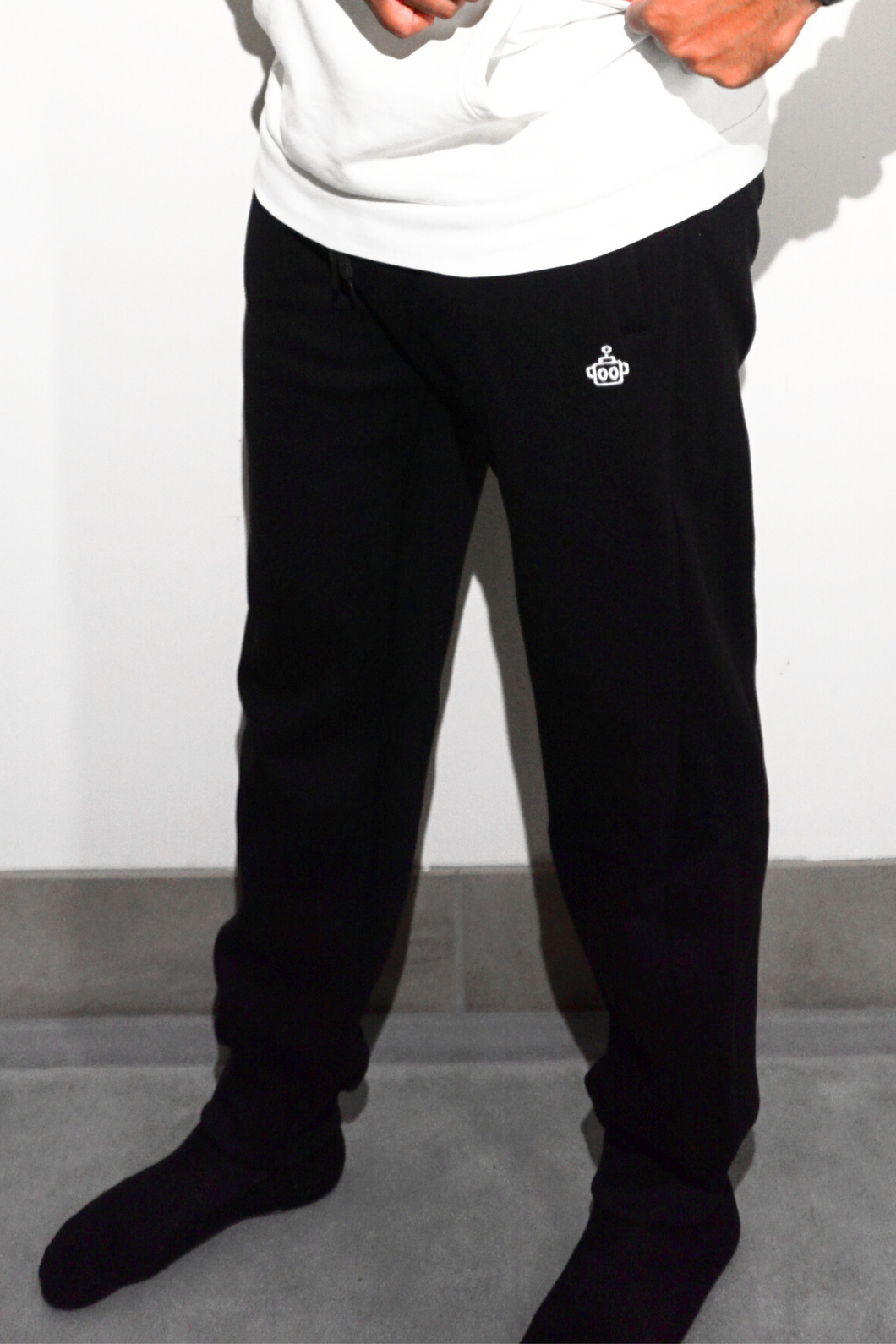 Multipurpose Logo Trackies - Jet Black / Bright White